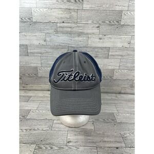 Titleist Hat Baseball Cap Blue Gray Embroidered Logo Adjustable Golf‎ Outdoor